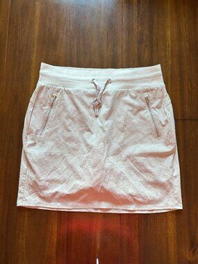 Athleta Trekkie North Skort Gray Stretch Zip Pocket Lined Drawstring Size 8T